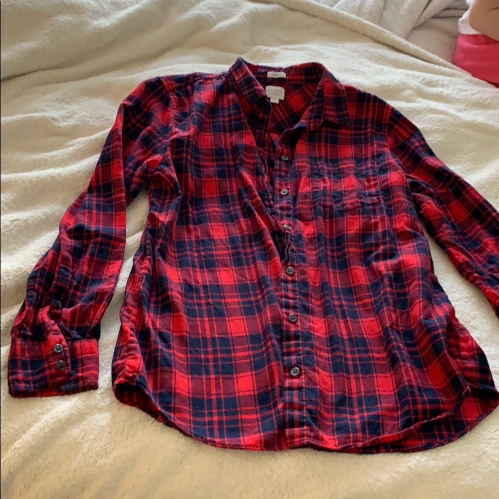 Flannel plaid button up